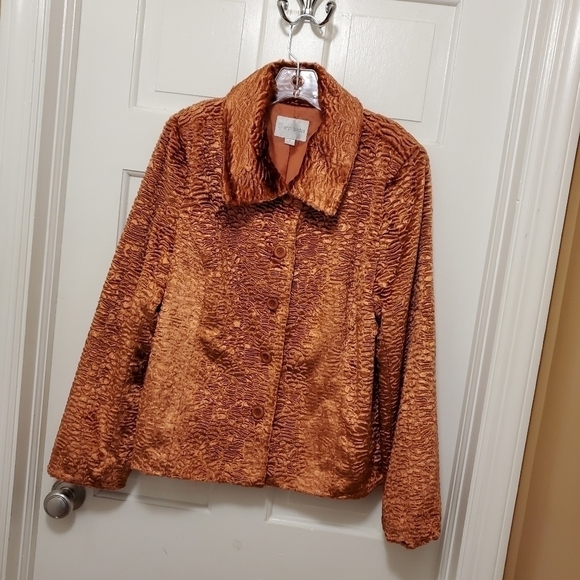 Erin London Faux Fur Jacket Blazer Size Large - Picture 10 of 10